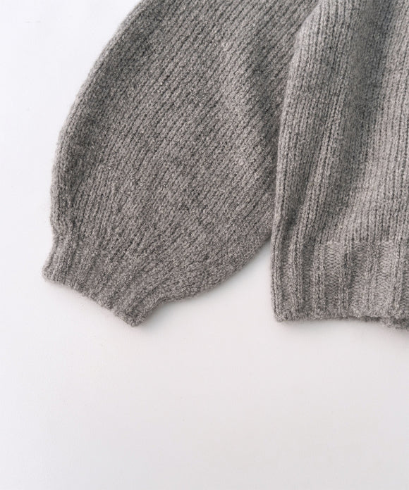 Wool Boucle Mohair Two-way Knit