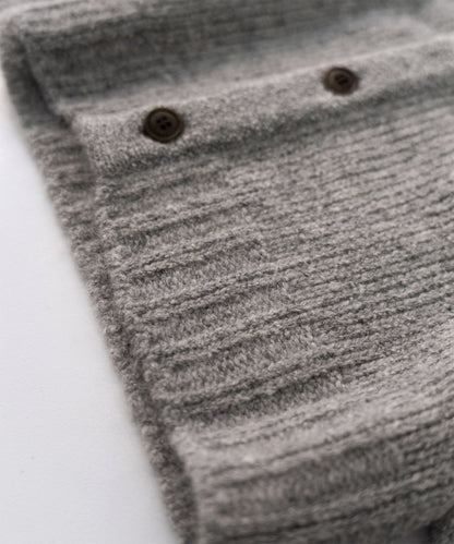 Wool Boucle Mohair Two-way Knit