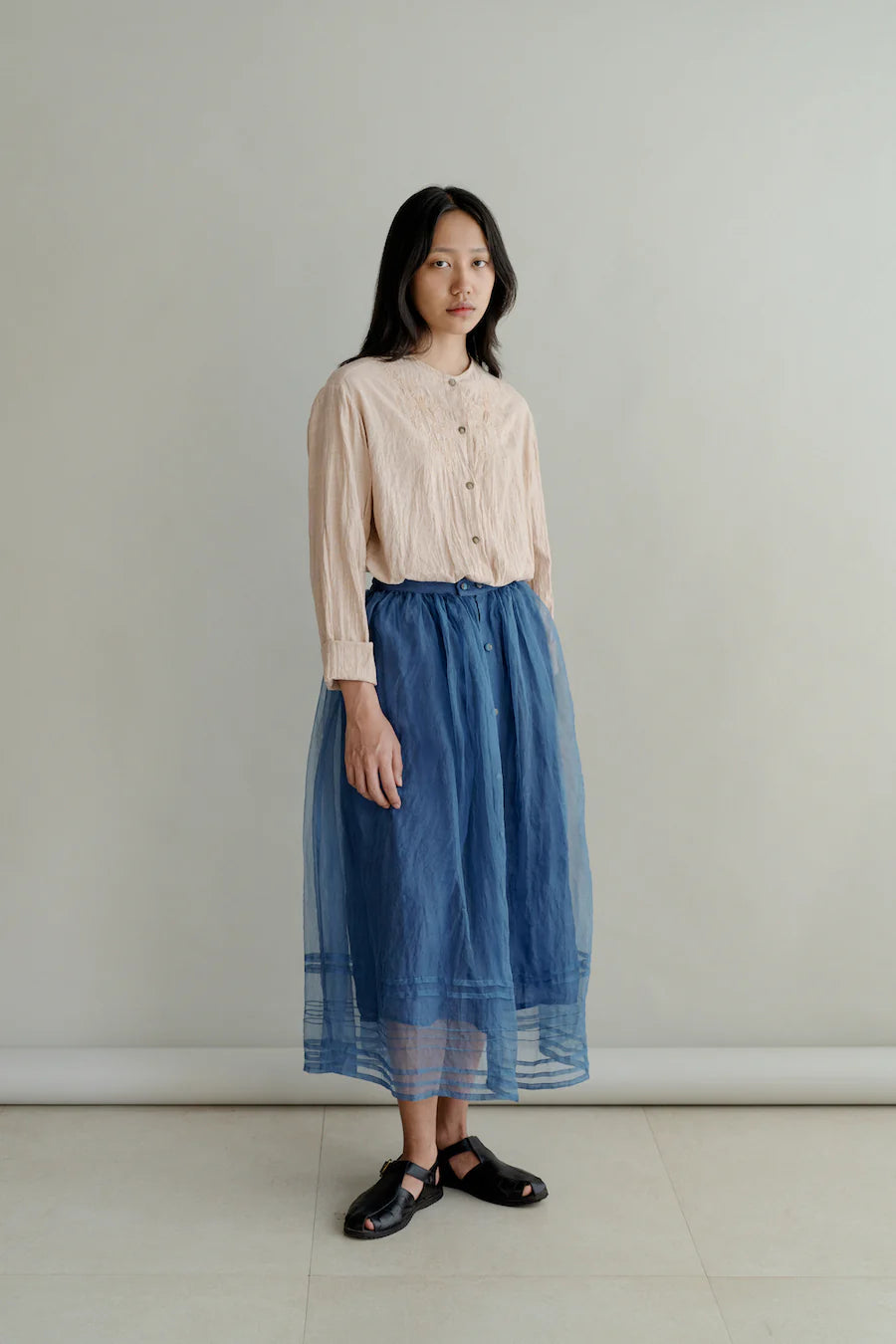 RB Lola french blue silk skirt