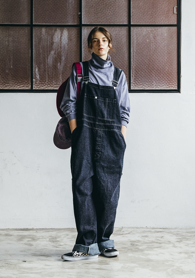 nest Robe |  Navy Cotton Linen Denim Overalls