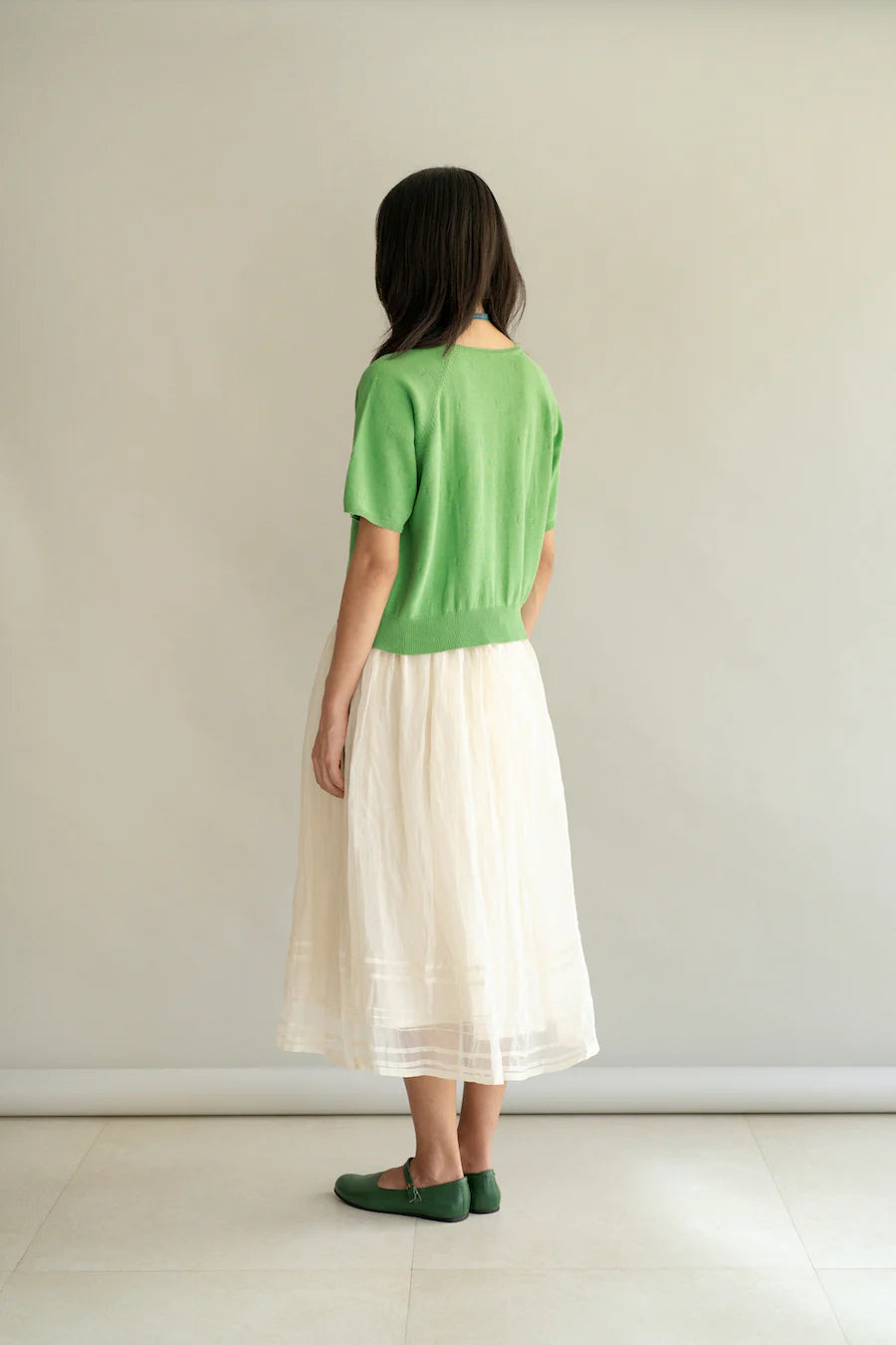 RB Lola ivory silk skirt