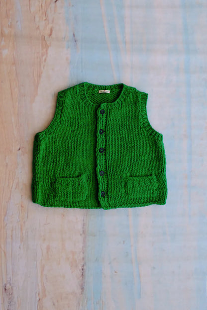 Pre order | Bobby green wool vest