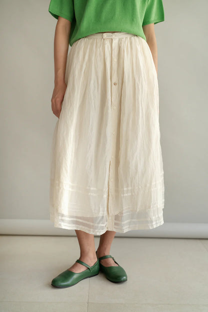 RB Lola ivory silk skirt