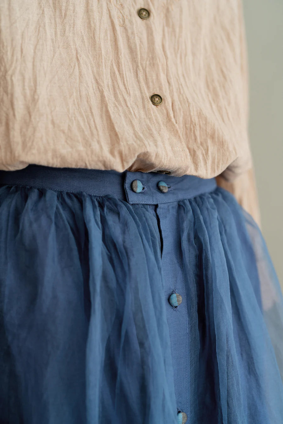 RB Lola french blue silk skirt