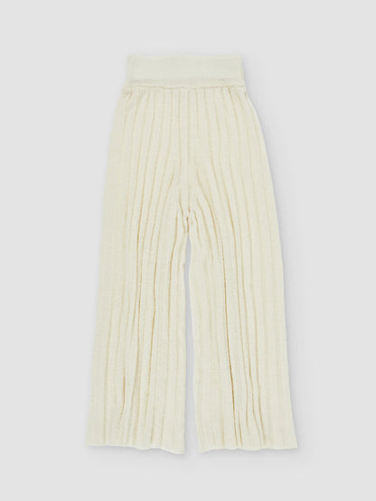 Nakiri pants Wide-leg ribbed pants