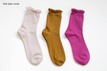 Silk Plain Socks