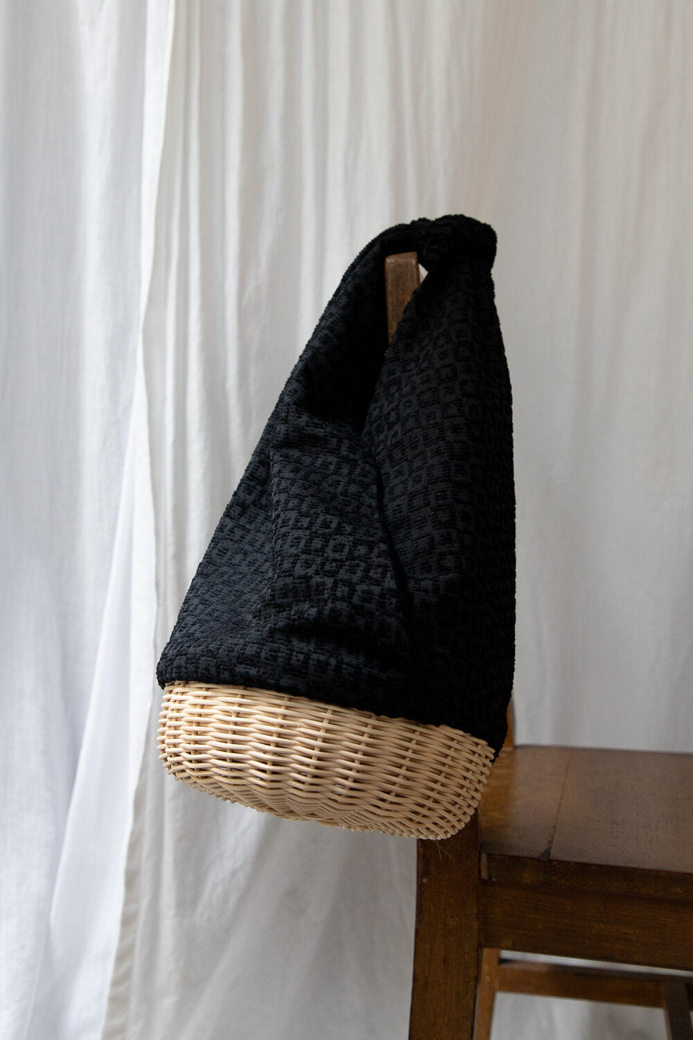 Black Rattan Basket